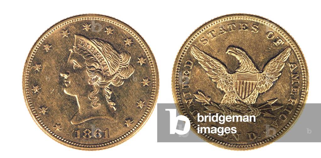 United States Ten Dollar Gold piece dated 1861