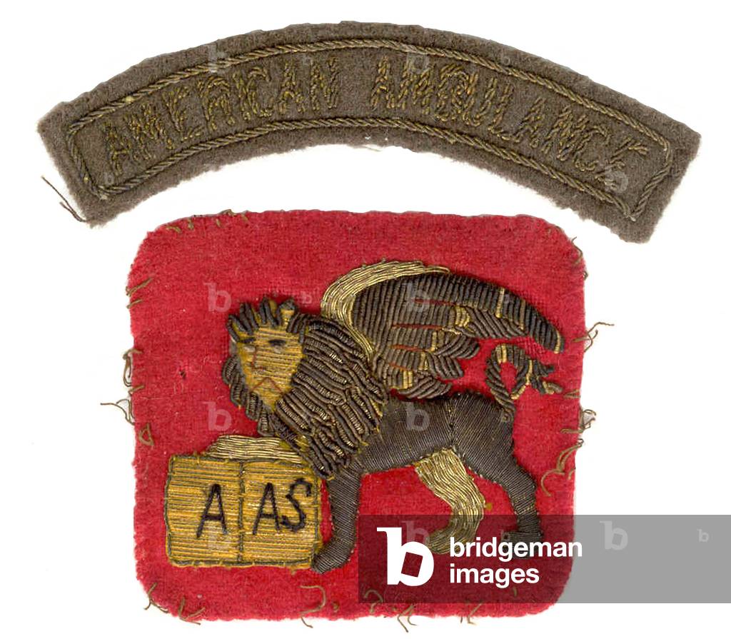 American shoulder patch of the American Ambulance Service