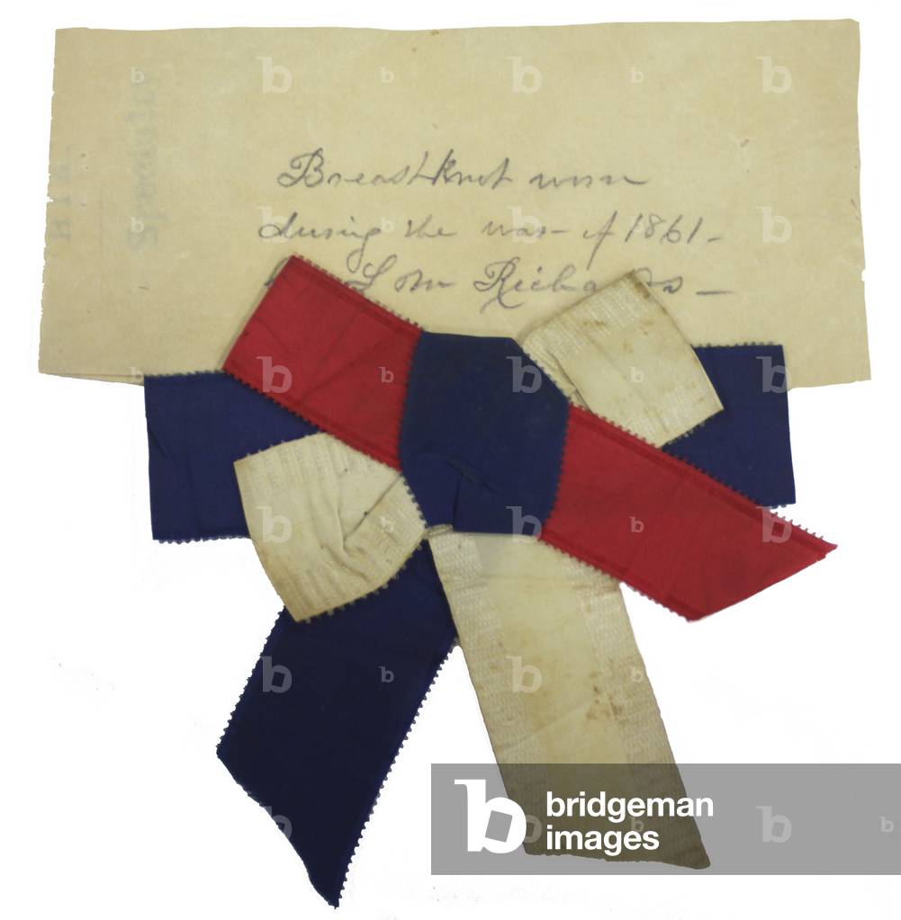 Patriotic Breast Ribbon Worn in 1861