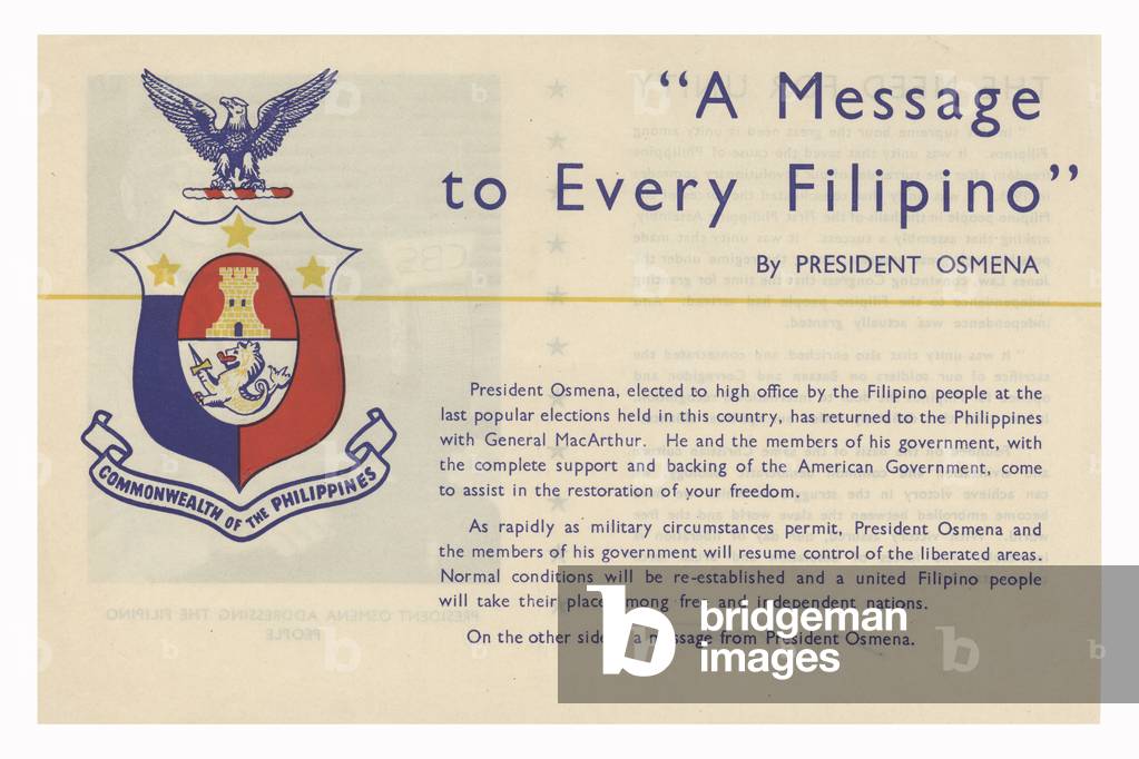 Message to the Filipino People Leaflet
