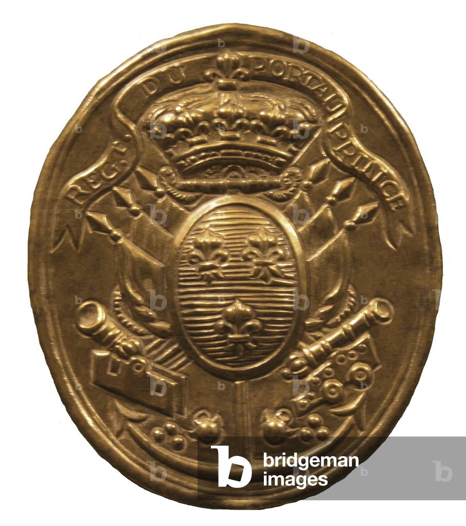 Cartridge box badge of the French Colonial Port au Prince Regiment