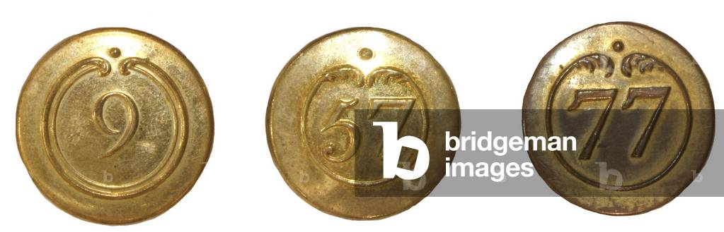 France, French Infantry officer's buttons 1803-1814