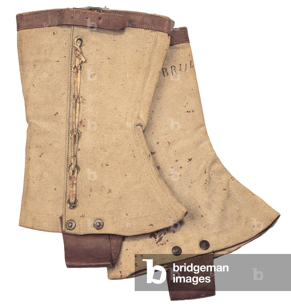 Union Army canvas and leather soldier's leggings
