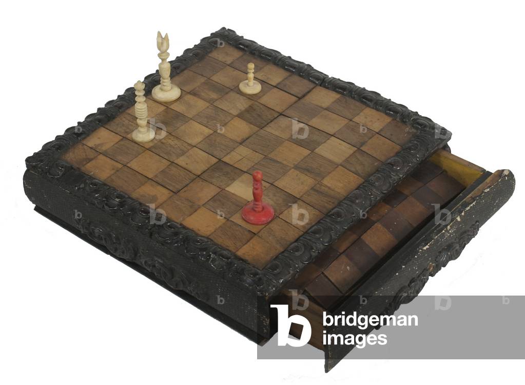 Traveling chess set used Captain Charles A Moore