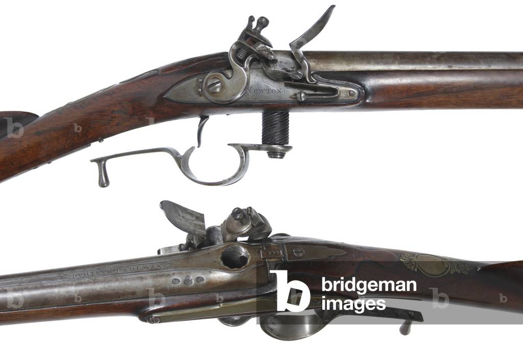 British officer's breechloading flintlock Ferguson rifles, American Revolutionary War (wood & metal)