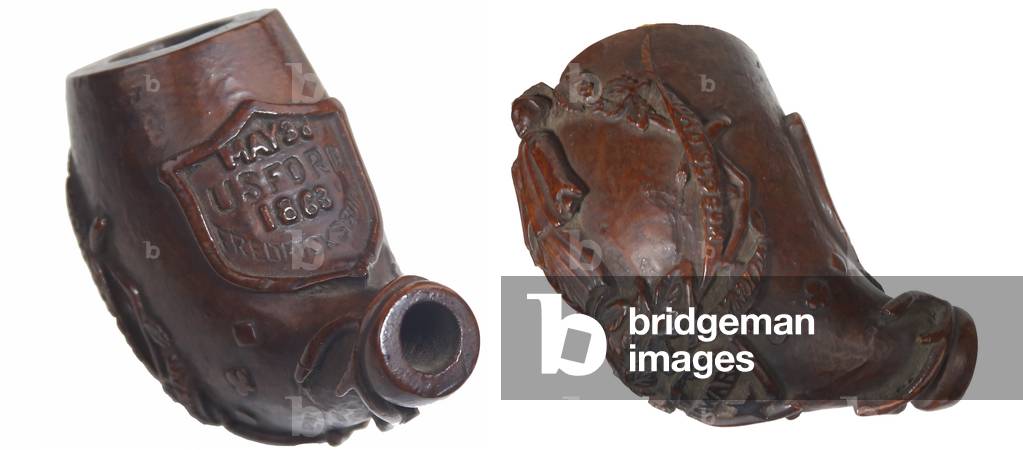 United States Civil War, Union Soldier's carved smoking pipe