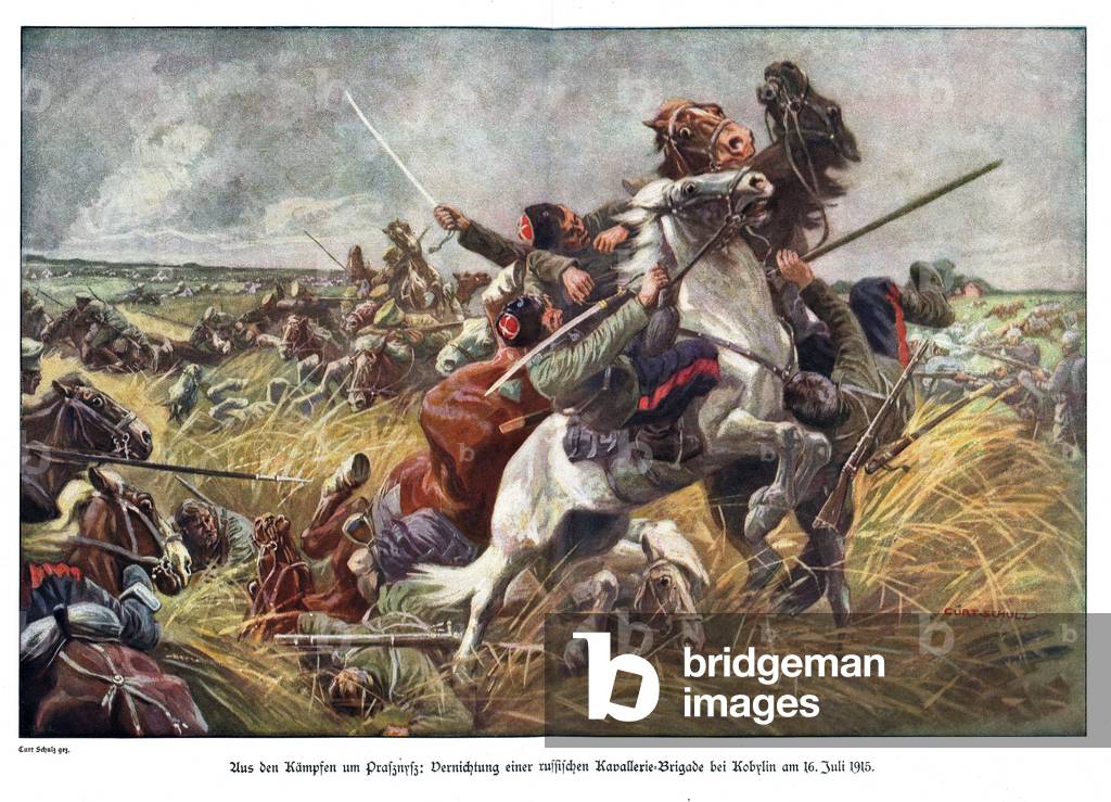 Destruction of Russian Cavalry Brigade at Kobylin Juli 16th 1915