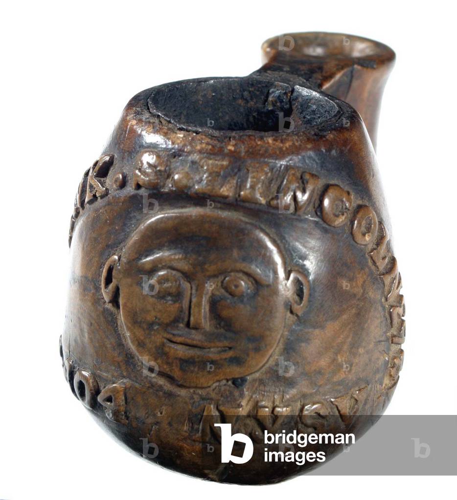 Carved wooden pipe of Sgt. Frank A Lincoln, 104th NYV