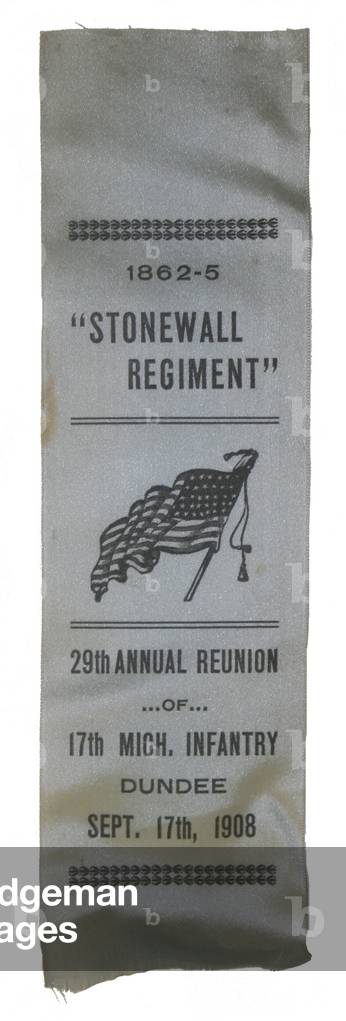 1908 Reunion ribbon of the 17th Michigan Regiment