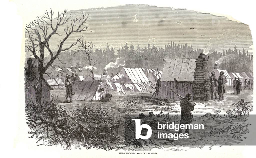 Quarters of the black troops, 1864 near Petersburg, Virginia