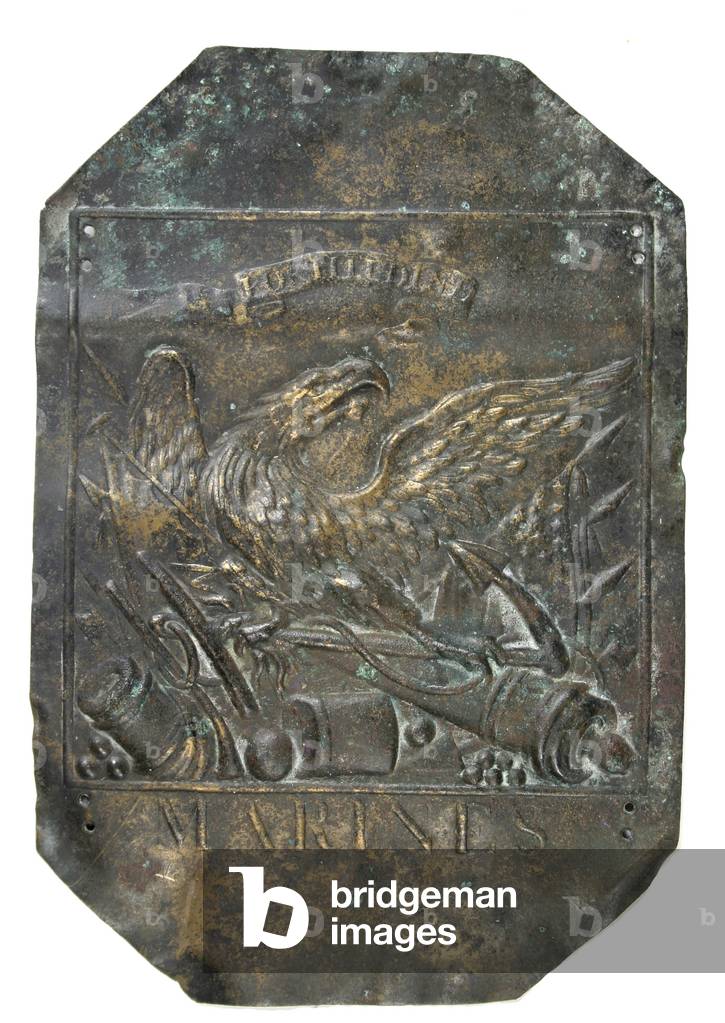 United States, United States Marine Corps other ranks brass cap plate