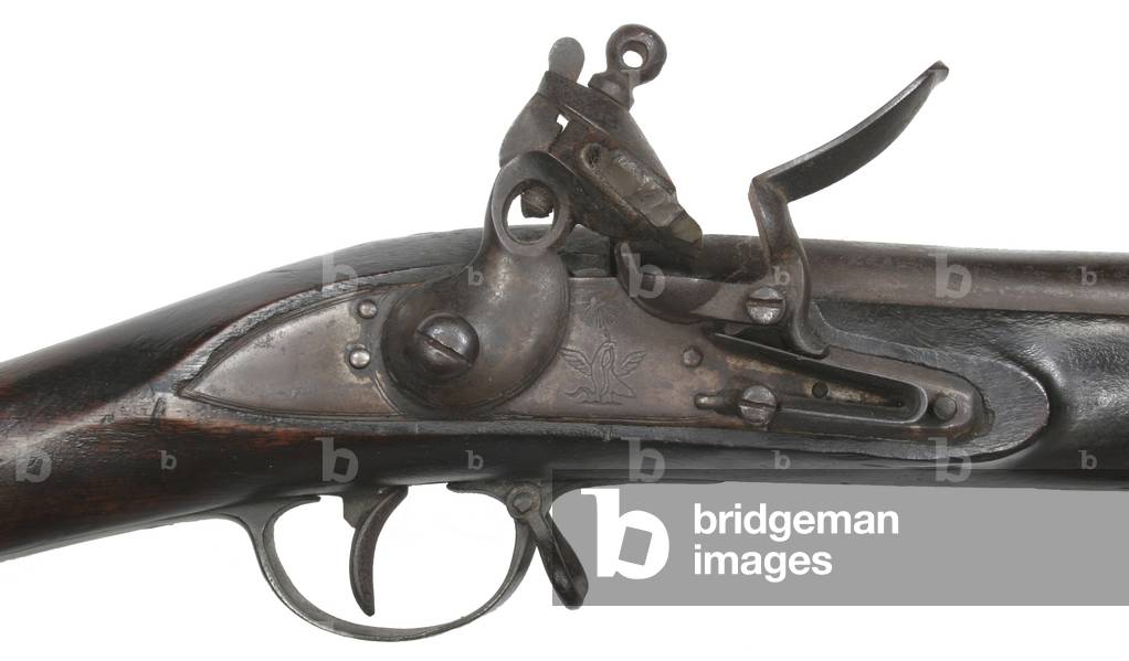 Mexican- American War, Lock plate detail of a Mexican Infantry Musket