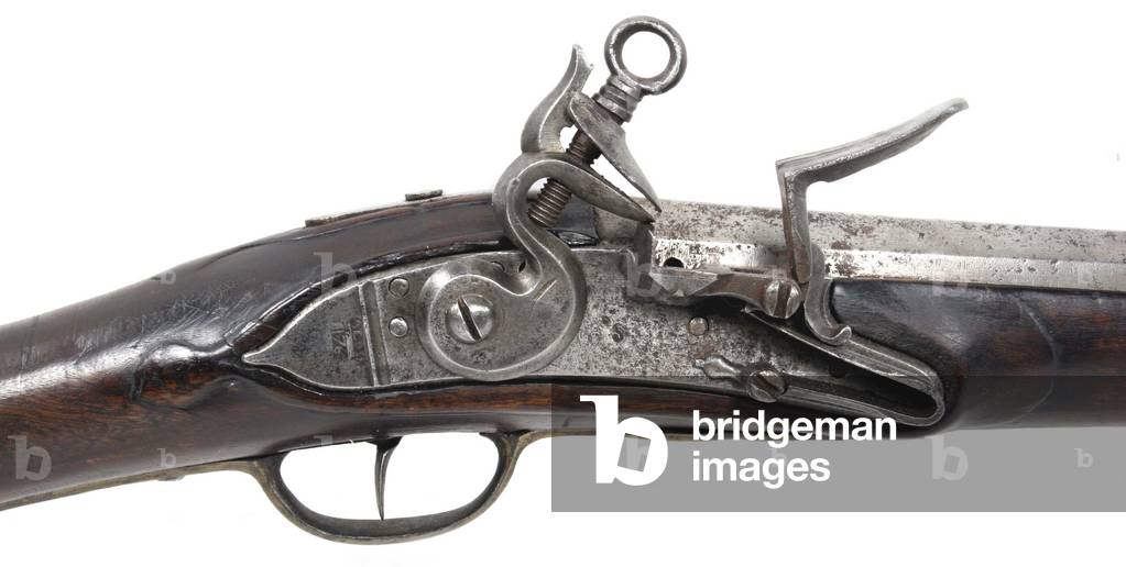 Lock of Spanish model 1757 musket dated 1760