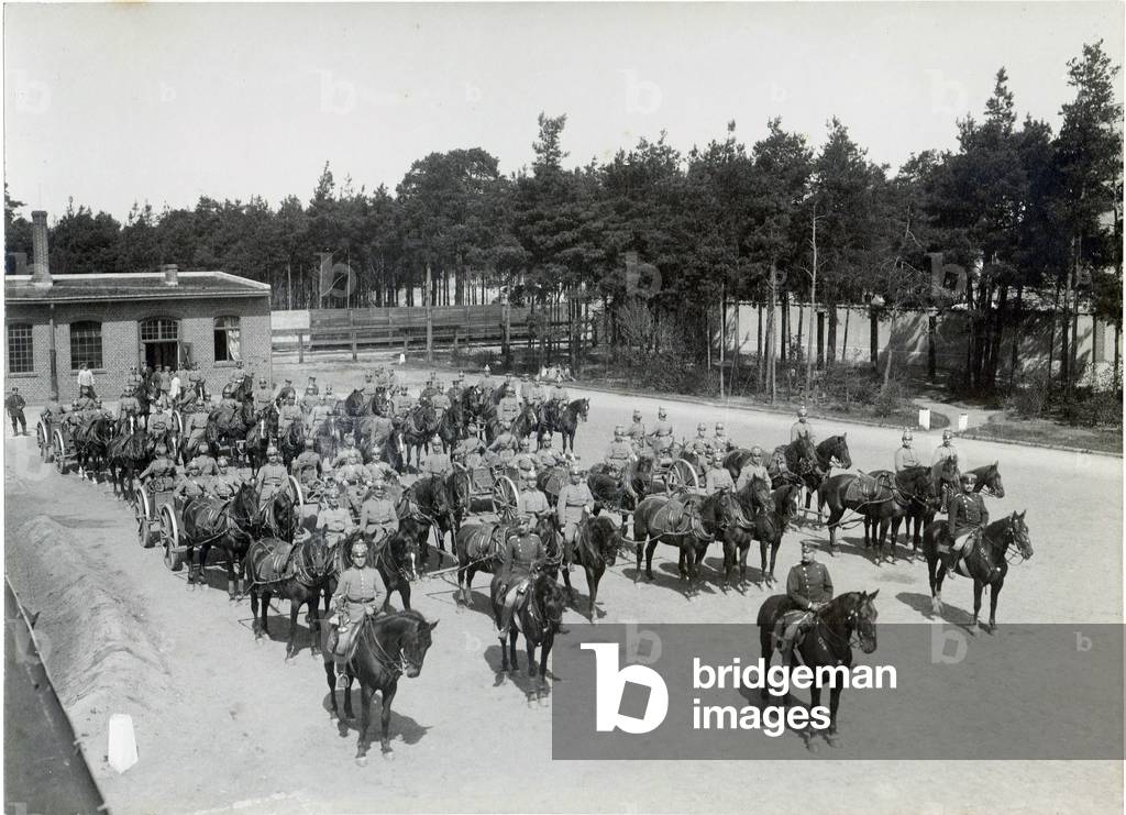 Germany, Germany, Maxim Machine Gun Unit In Battery Formation c1910