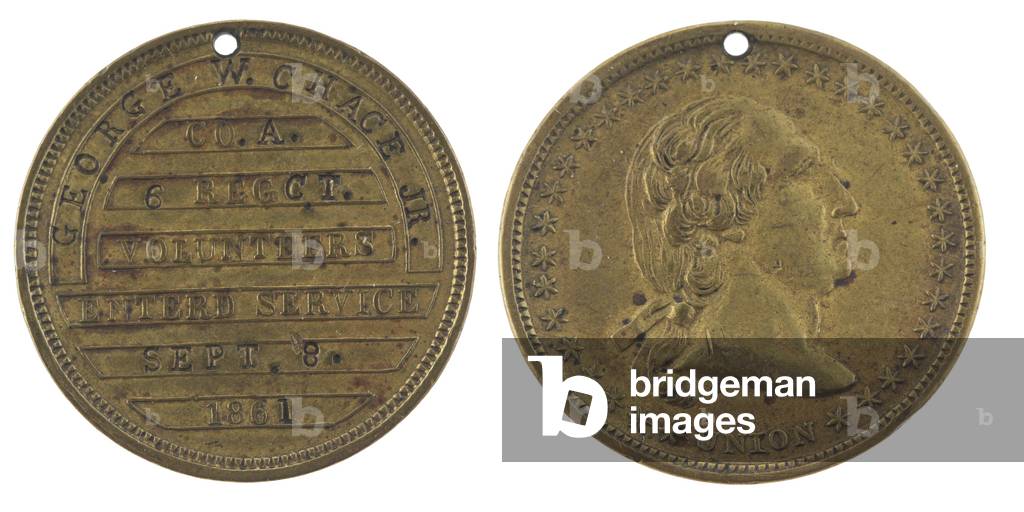 George Washington Union Identity Badge Of A 6th Connecticut Soldier