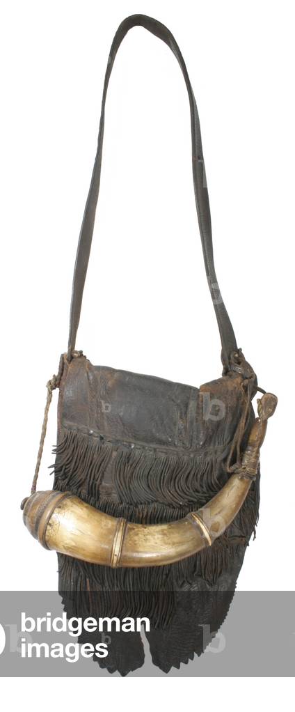 United States, Powder horn and shot bag , early 19th Century