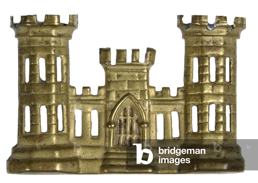 US Regulation stamped brass Engineer hat Insignia