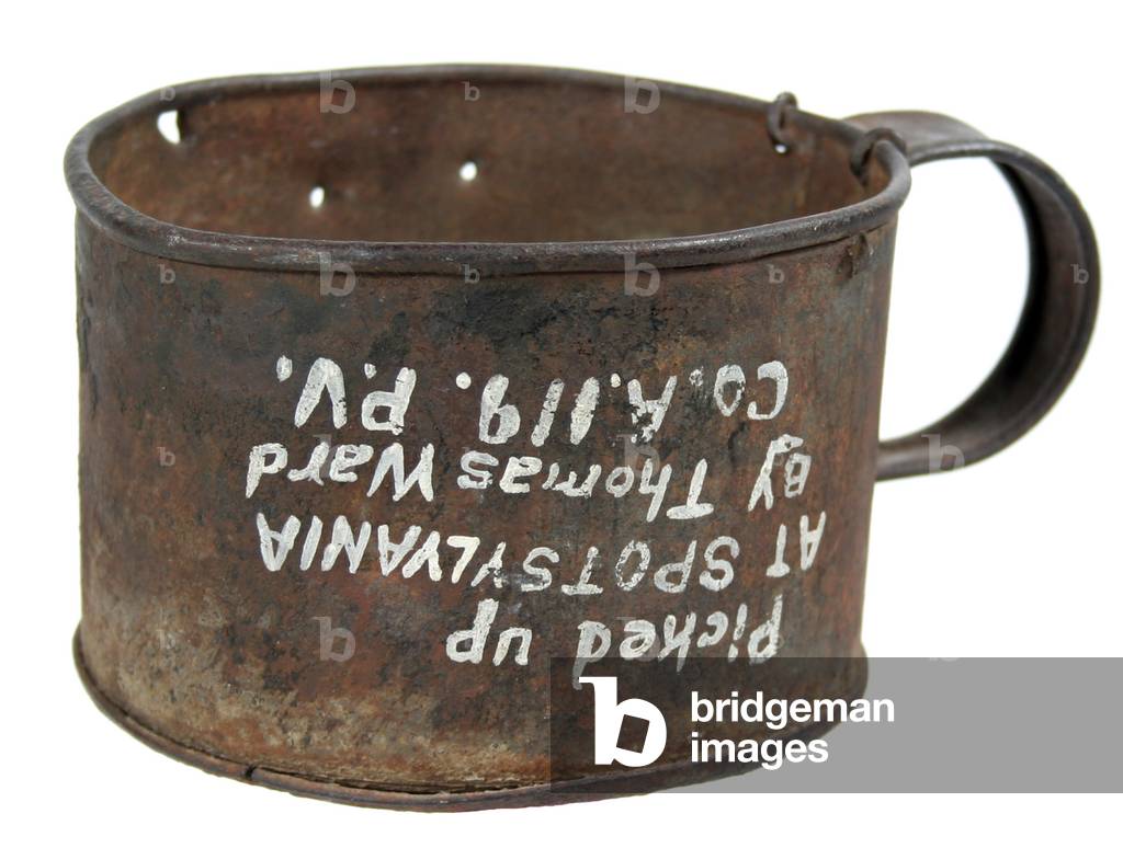 Union Soldier's Tin Cup, 119th Pennsylvania Regiment