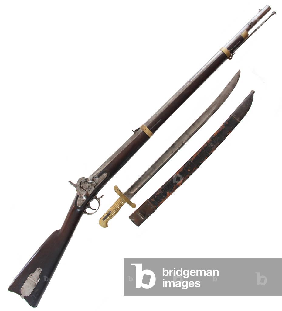 Model 1855 US .58 caliber Rifle With Saber Bayonet
