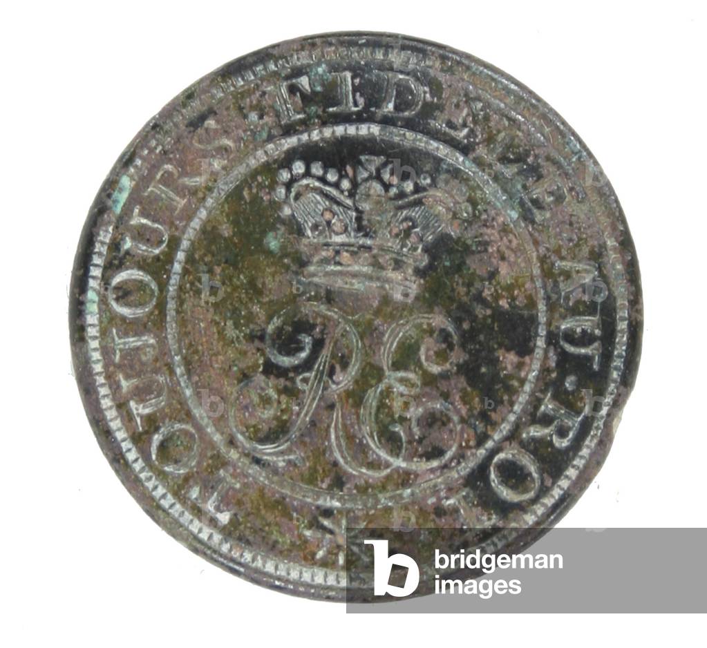 Button of La Tour's Royal Étranger Regiment, c.1794 (brass)