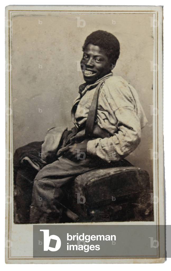 Smiling black boy 1860-70s