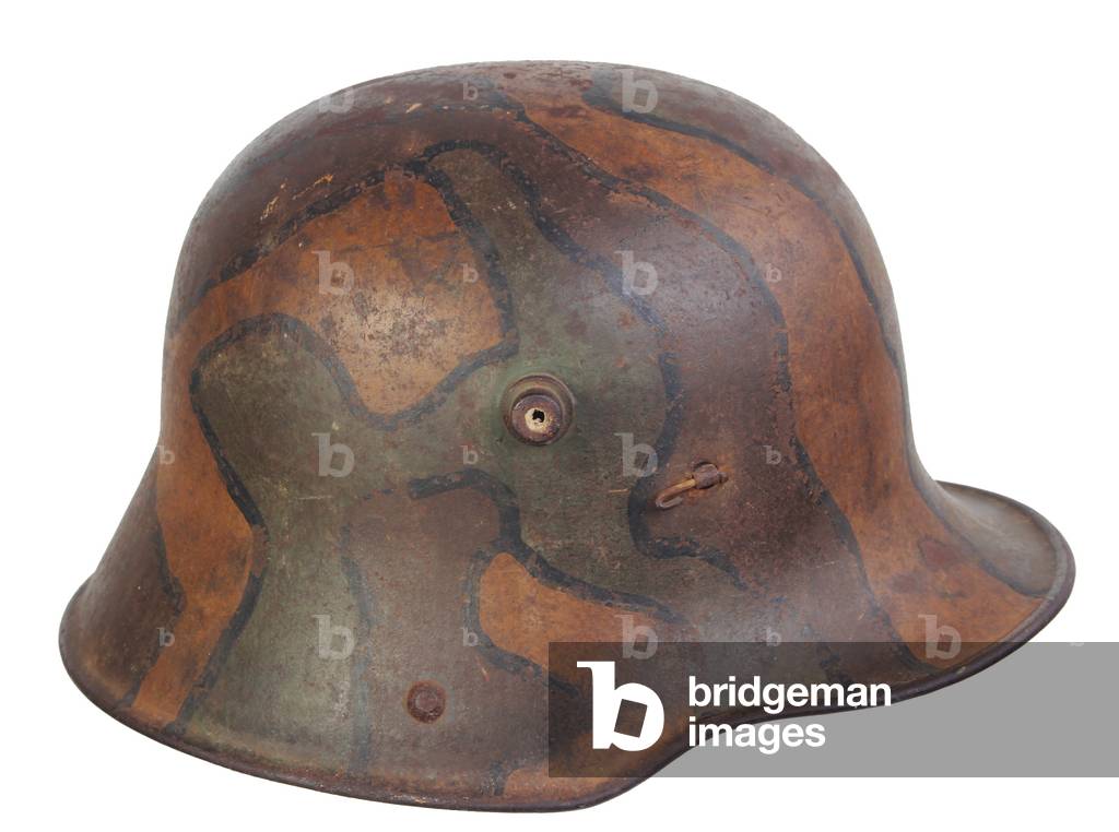 World War 1 Model 1916 German Steel Helmet with camouflage paint