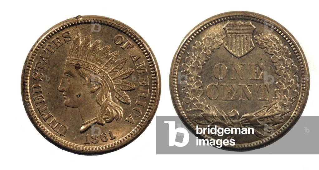 United States Copper penny dated 1861