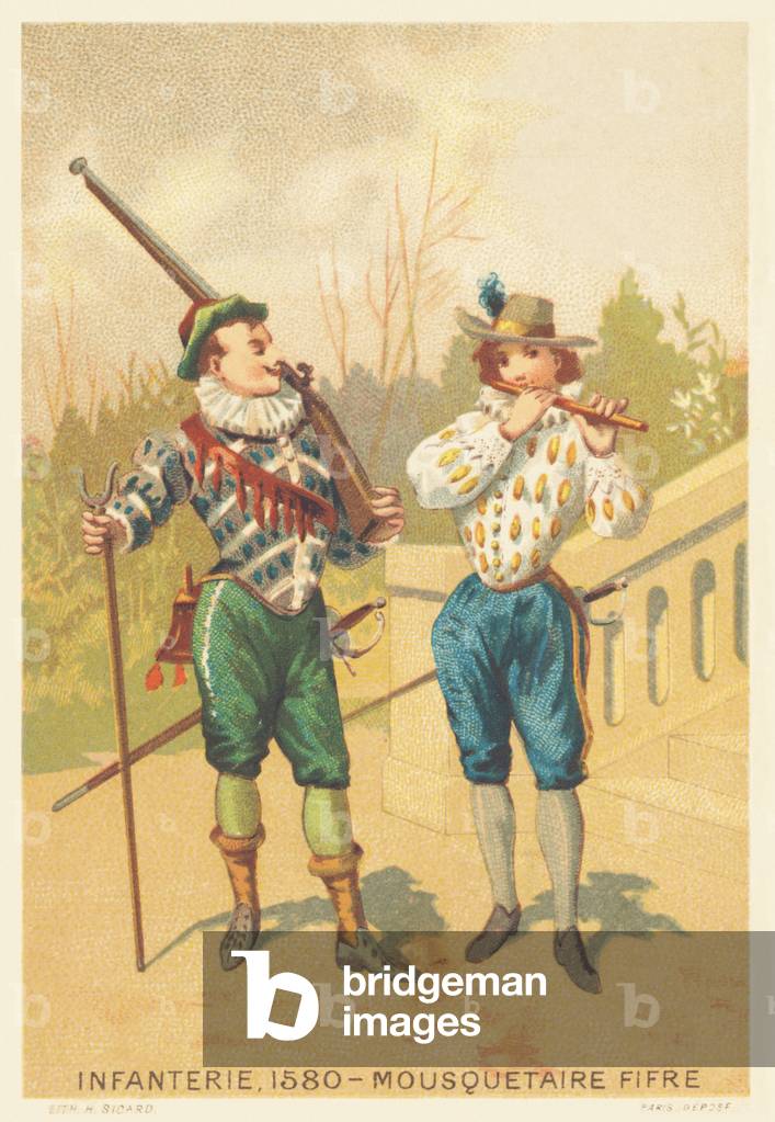 Infantry, Musketeer and Fife in 1580