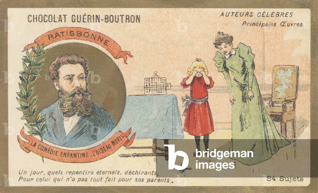 Louis Gustave Fortune Regensbonne (1827-1900), French man of letters, author of “La comedie enfantine — L'oiseau mort” (1861)