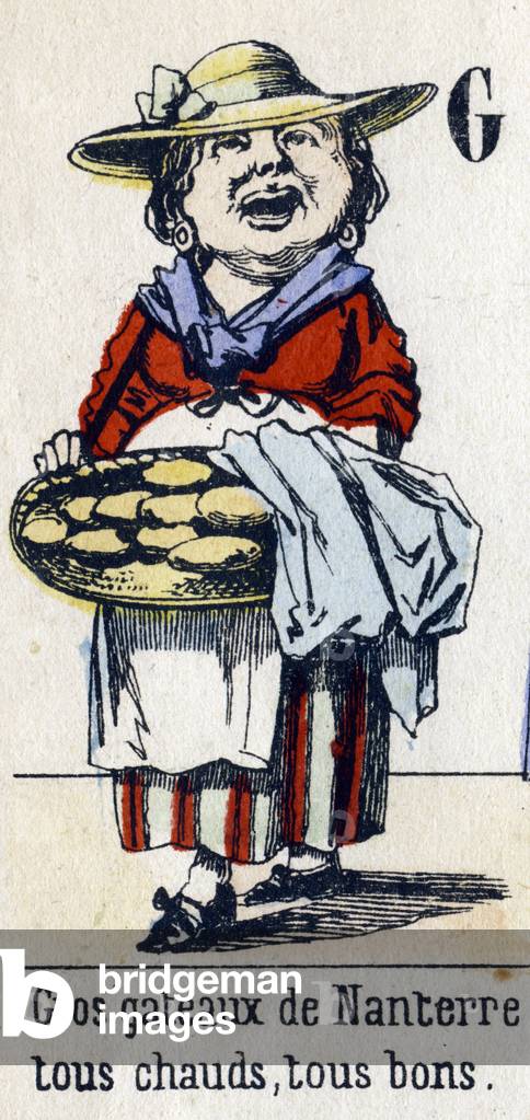 Letter G: “Big Nanterre cakes all hot, all good.” Alphabet 