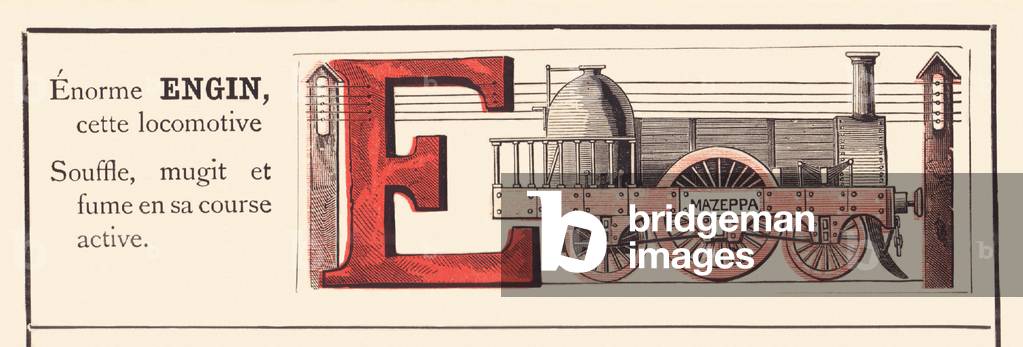 Railways alphabet E, 1860 (illustration)