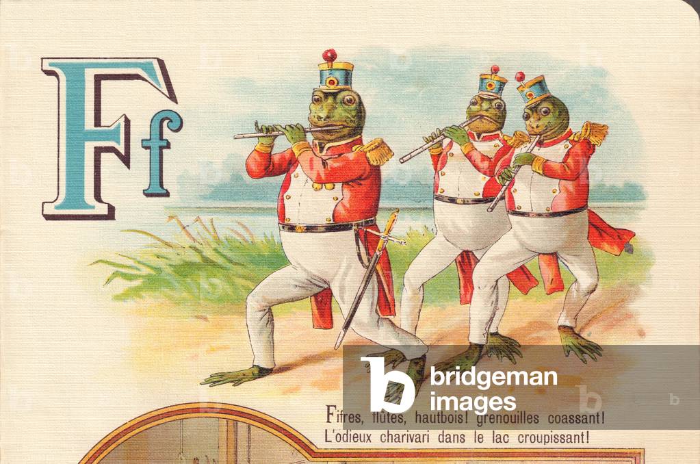 F: Fife, flutes, oboe! Cumping frogs! The odious charivari in the croupant lake!