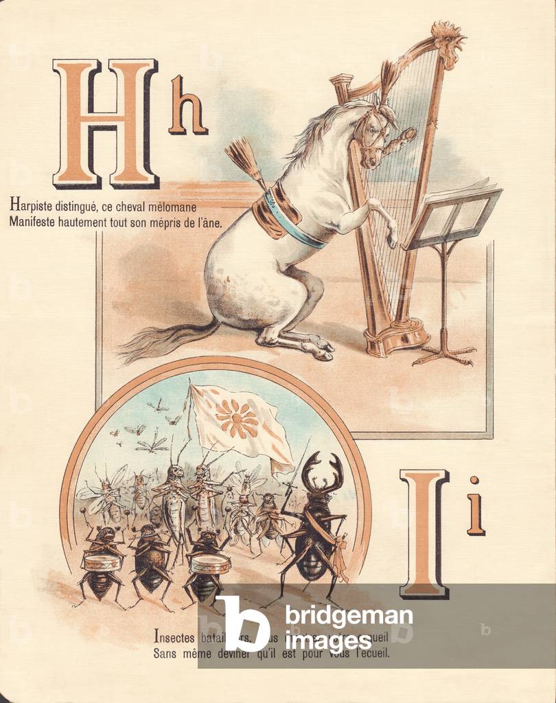 H I: Horse, harp, insects, ichneumon