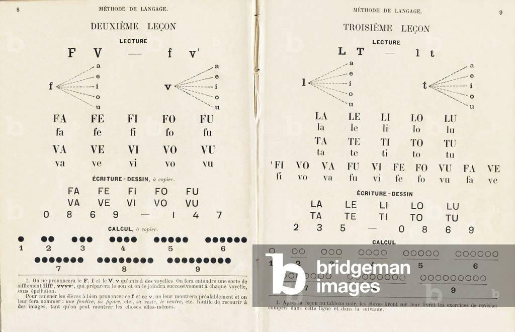 Syllabary and calculation - Practical method of language and reading, writing, numeracy, etc. for the use of the preparatory course for primary schools by I. Carre, Inspector General of Primary Education. Thirty-third edition. Librairie Armand Colin, Paris, 1913. Dimensions: 18 x 14 cm.