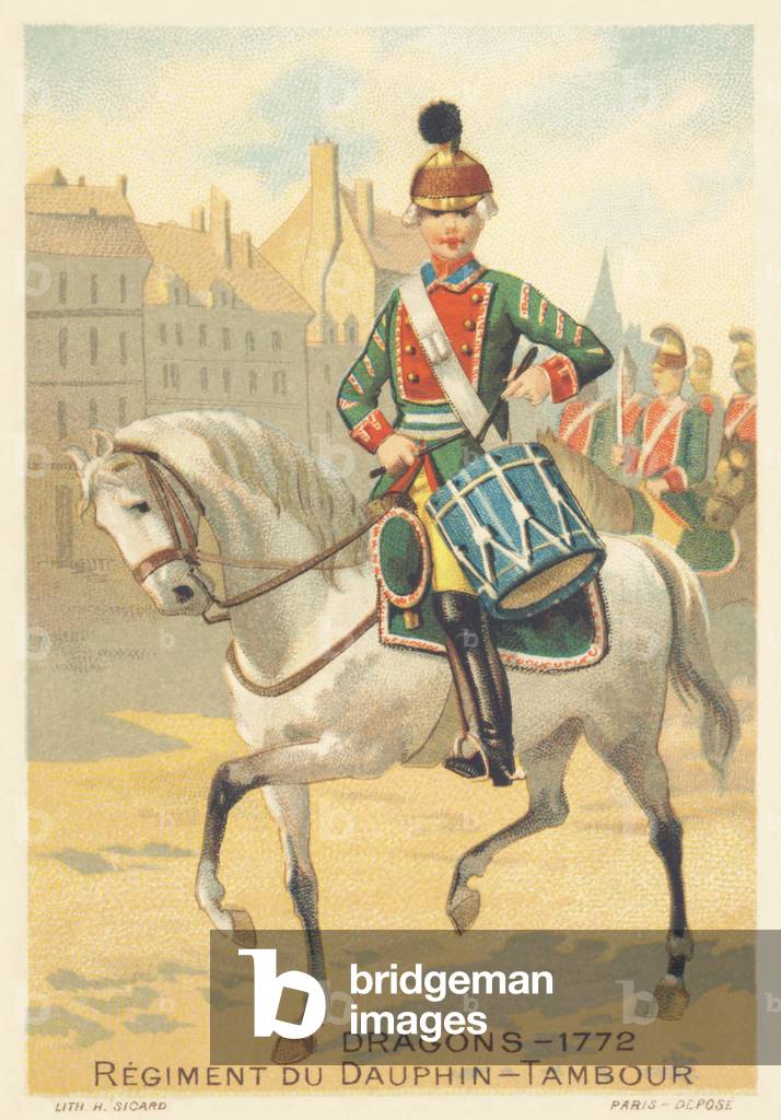 Dragons, Regiment du Dauphin, Drambour in 1772