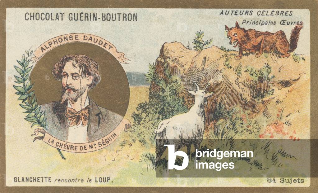 Alphonse Daudet (1840-1897), French writer and playwright, author of “La chevre de Monsieur Seguin”, one of the short stories of “Lettres de mon moulin”