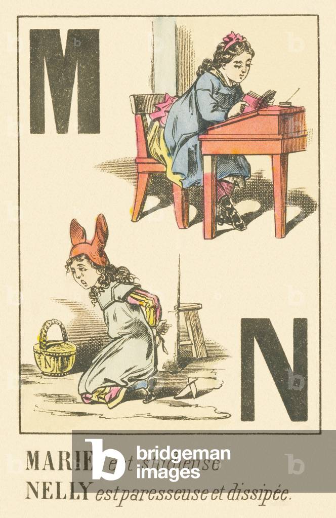 M N: Marie is a studious Nelly is lazy and dissipated