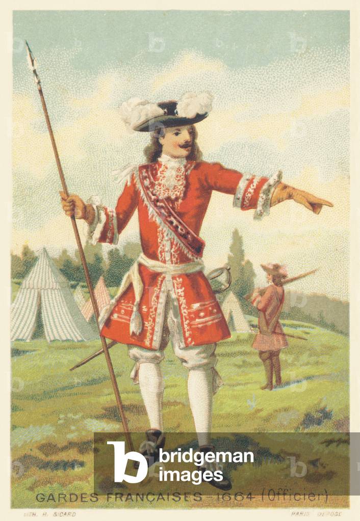 French Guards, Officer in 1664