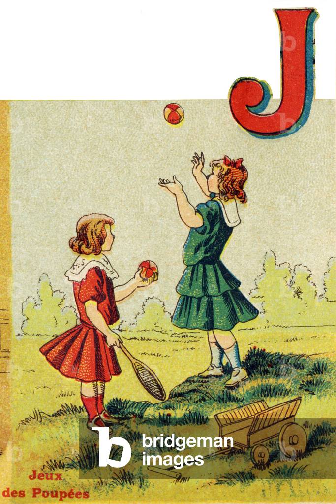 Illustration für „Alphabet de mes poupees“, um 1900 (Druck)