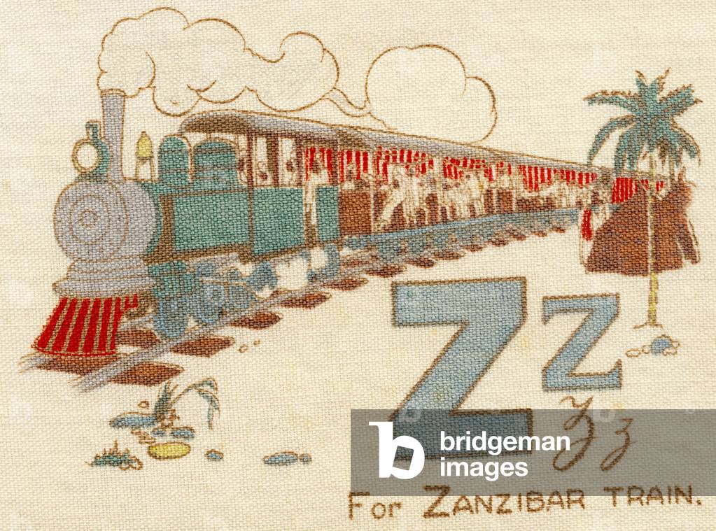 Letter Z: Z for Zanzibar train, PUFF PUFF ABC. c.1905 (lithograph)