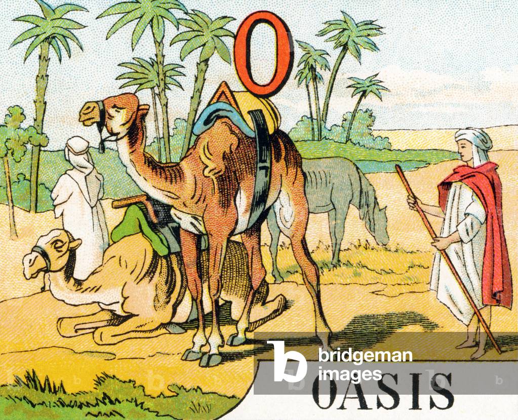 O - Oasis - Oriental ABC and ABC of national costumes, c.1900 (chromolithograph)