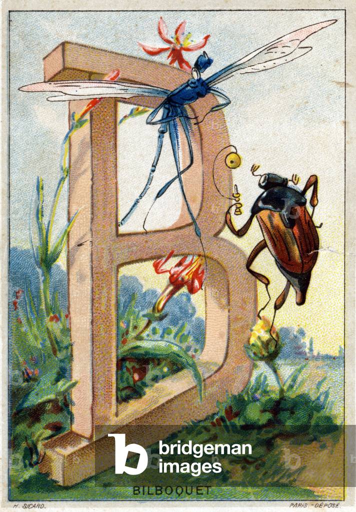 Lettera B come Bilboquet. L'alfabeto artistico del signor Marinier. A cura di Henry Sicard, fine XIX secolo. C