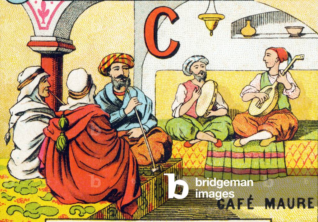 C - Cafe Maure - Oriental ABC and ABC of national costumes, c.1900 (chromolithograph)