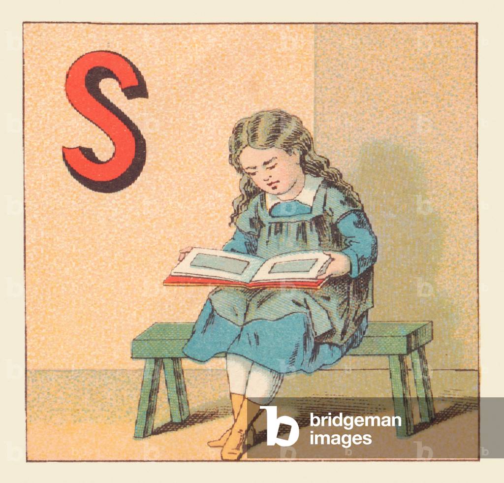 S: syllabary - Is an easy reading book where words are separated by syllables; this is the first reading book.