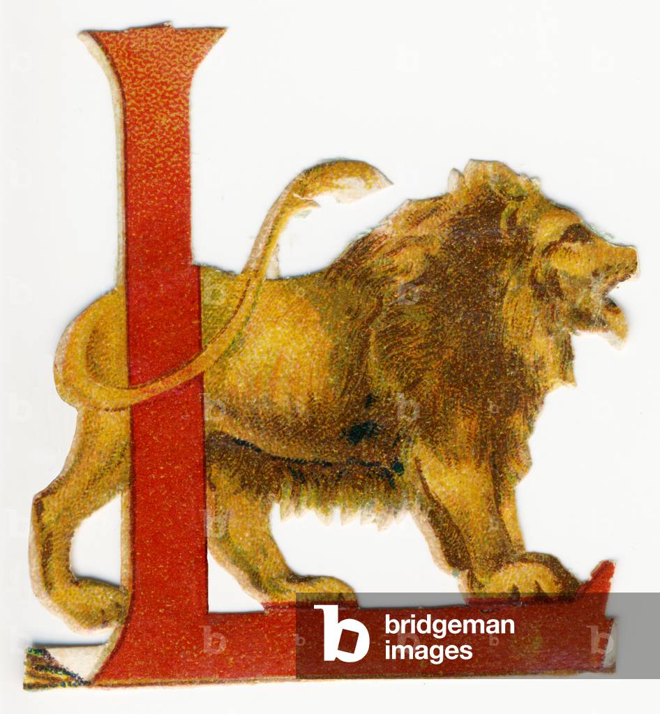 L Lion -  image of animals in decoupi by French Artist