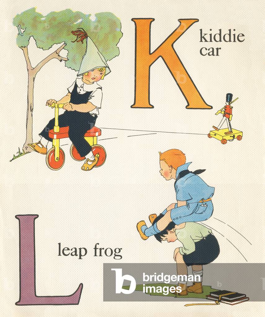 K L: kiddie car, leap frog