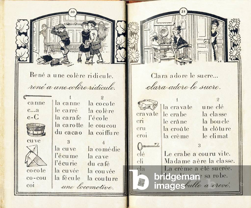 Rene ha una rabbia ridicola; Clara ama lo zucchero - pagine 20-21 - Metodo di lettura attraverso l'osservazion