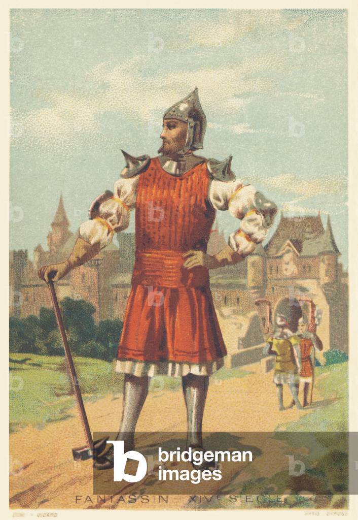 Infantry in the 14th century (Soldier fighter on foot)