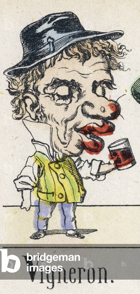 Letter V: Winemaker. Alphabet of the Eastern Tale, c.1890 (Epinal print)