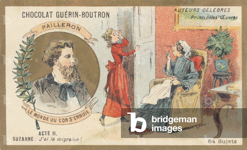 Edouard Pailleron (1834-1899) French playwright, poet and journalist, author of “Le monde ou l'on s'ennuie”, comedy in three acts (1881)